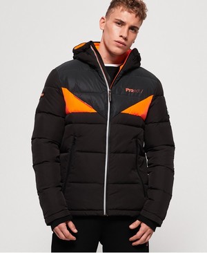 Superdry Javelin Puffer Férfi Kabát Fekete | OHQJM1542